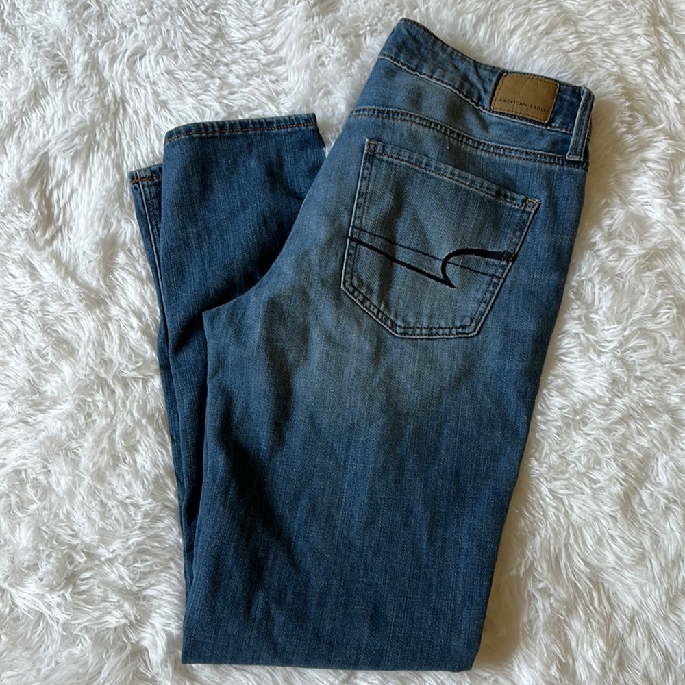 American Eagle Tom girl relaxed jeans 8 long